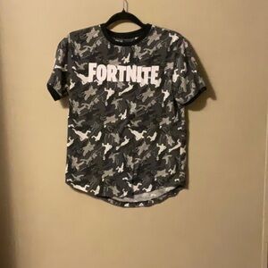 Fortnite Camouflage Kids T-Shirt - Black and Gray